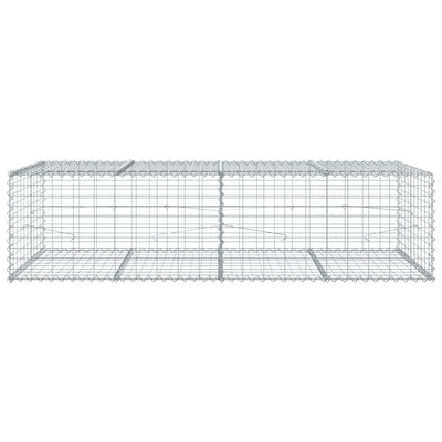 Gabion Basket with Cover 200x100x50 cm Galvanised Iron