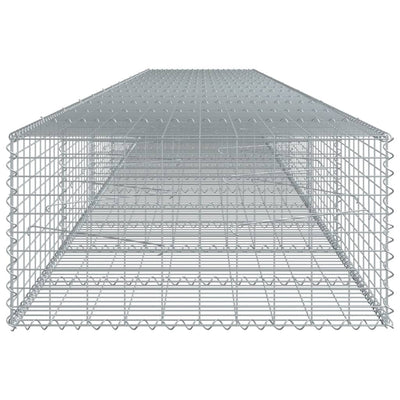 Gabion Basket with Cover 700x100x50 cm Galvanised Iron