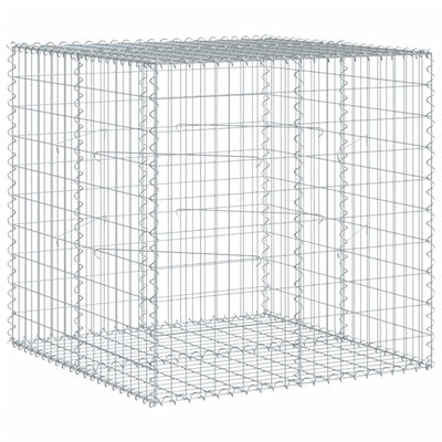 Gabion Basket with Cover 100x100x100 cm Galvanised Iron