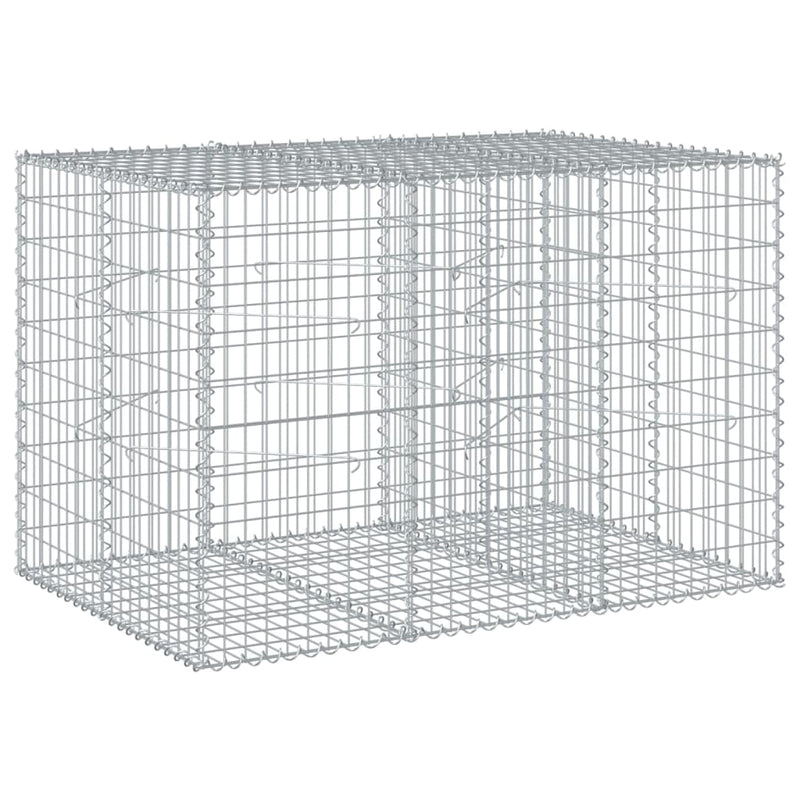 Gabion Basket with Cover 150x100x100 cm Galvanised Iron