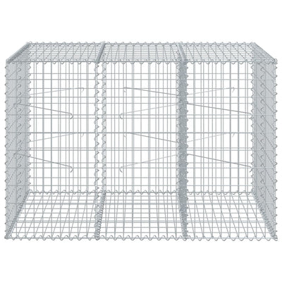 Gabion Basket with Cover 150x100x100 cm Galvanised Iron