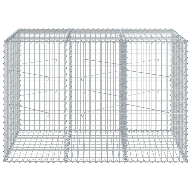 Gabion Basket with Cover 150x100x100 cm Galvanised Iron