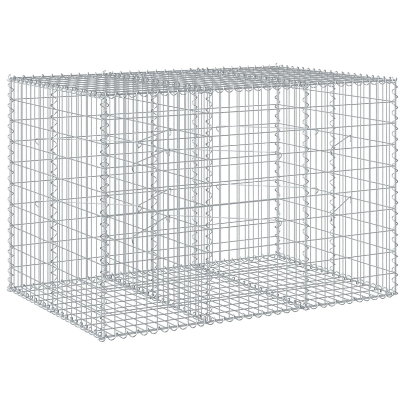 Gabion Basket with Cover 150x100x100 cm Galvanised Iron