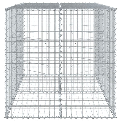 Gabion Basket with Cover 200x100x100 cm Galvanised Iron