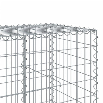 Gabion Basket with Cover 200x100x100 cm Galvanised Iron