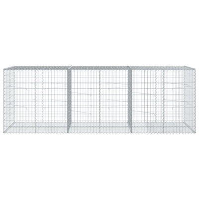 Gabion Basket with Cover 300x100x100 cm Galvanised Iron