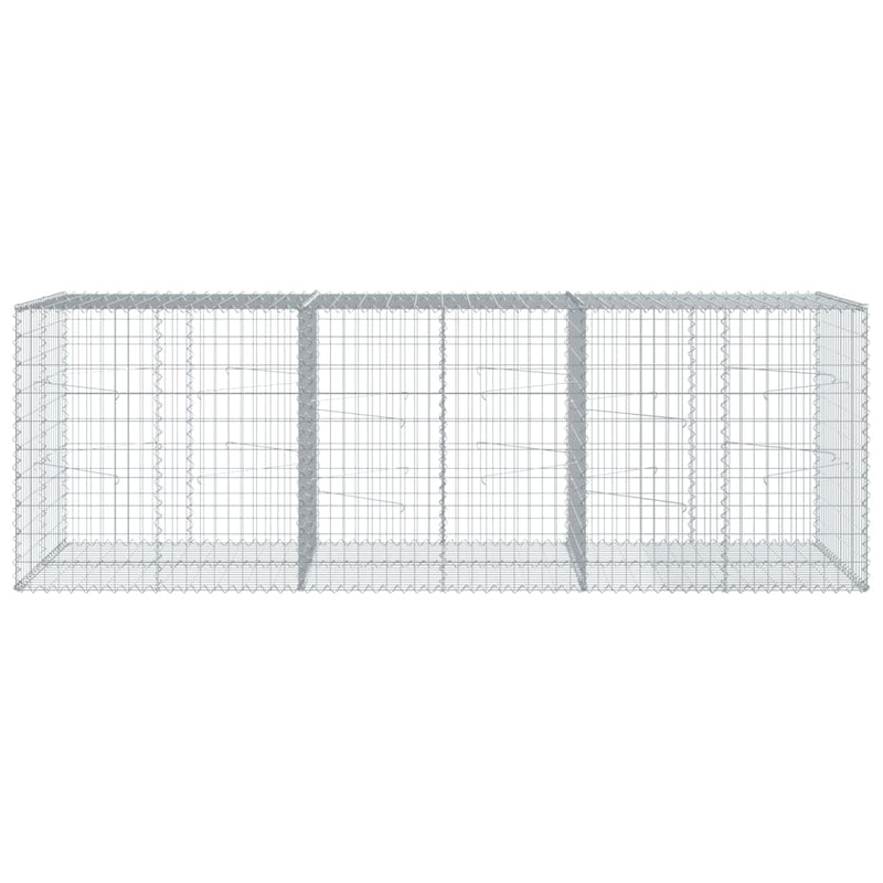 Gabion Basket with Cover 300x100x100 cm Galvanised Iron