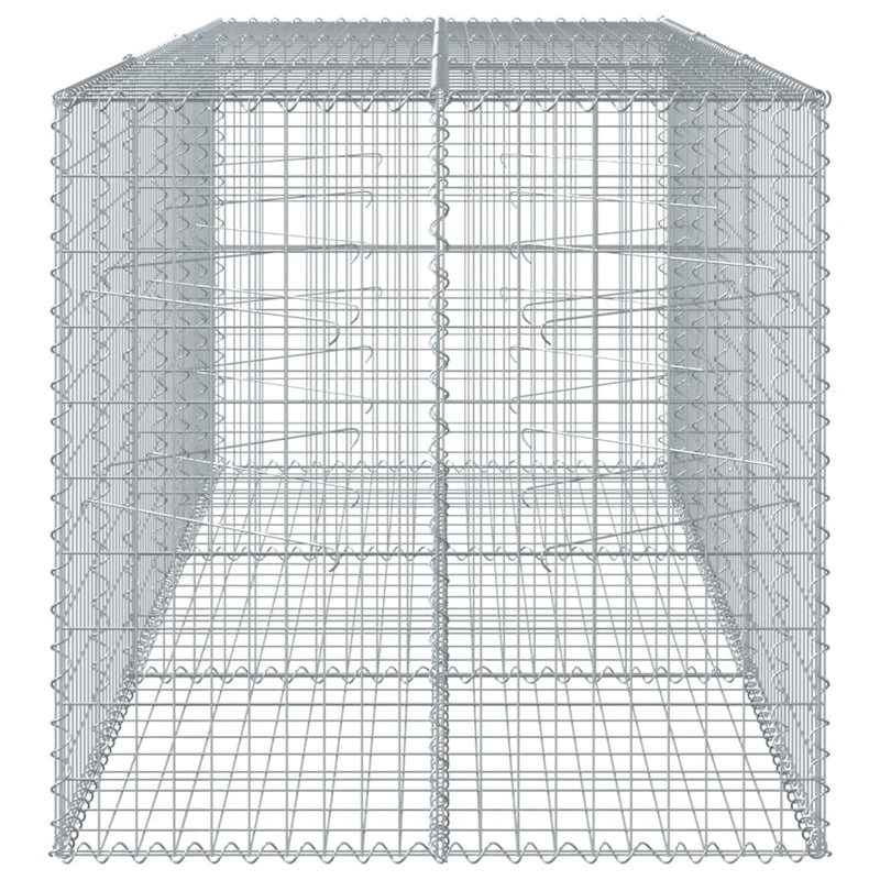 Gabion Basket with Cover 300x100x100 cm Galvanised Iron