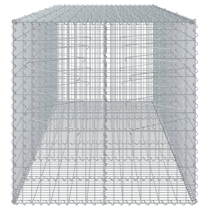 Gabion Basket with Cover 350x100x100 cm Galvanised Iron