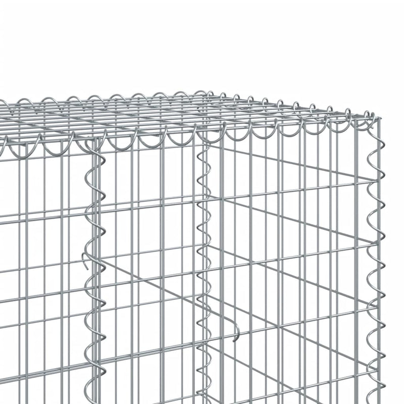 Gabion Basket with Cover 350x100x100 cm Galvanised Iron