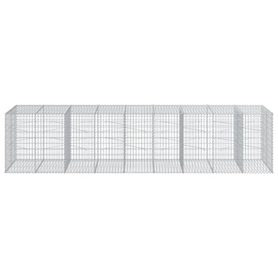 Gabion Basket with Cover 450x100x100 cm Galvanised Iron