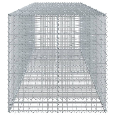 Gabion Basket with Cover 450x100x100 cm Galvanised Iron