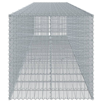 Gabion Basket with Cover 750x100x100 cm Galvanised Iron