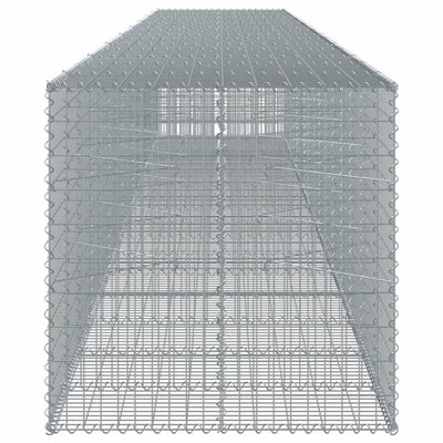 Gabion Basket with Cover 850x100x100 cm Galvanised Iron