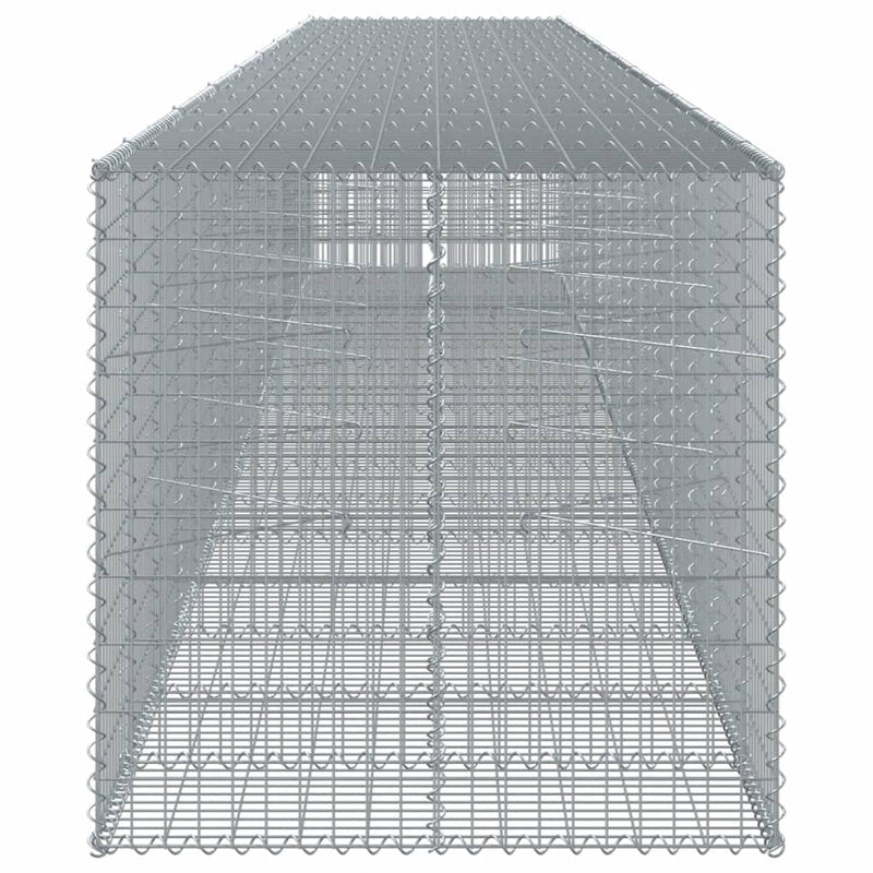 Gabion Basket with Cover 850x100x100 cm Galvanised Iron