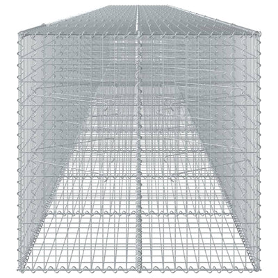 Gabion Basket with Cover 1200x100x100 cm Galvanised Iron