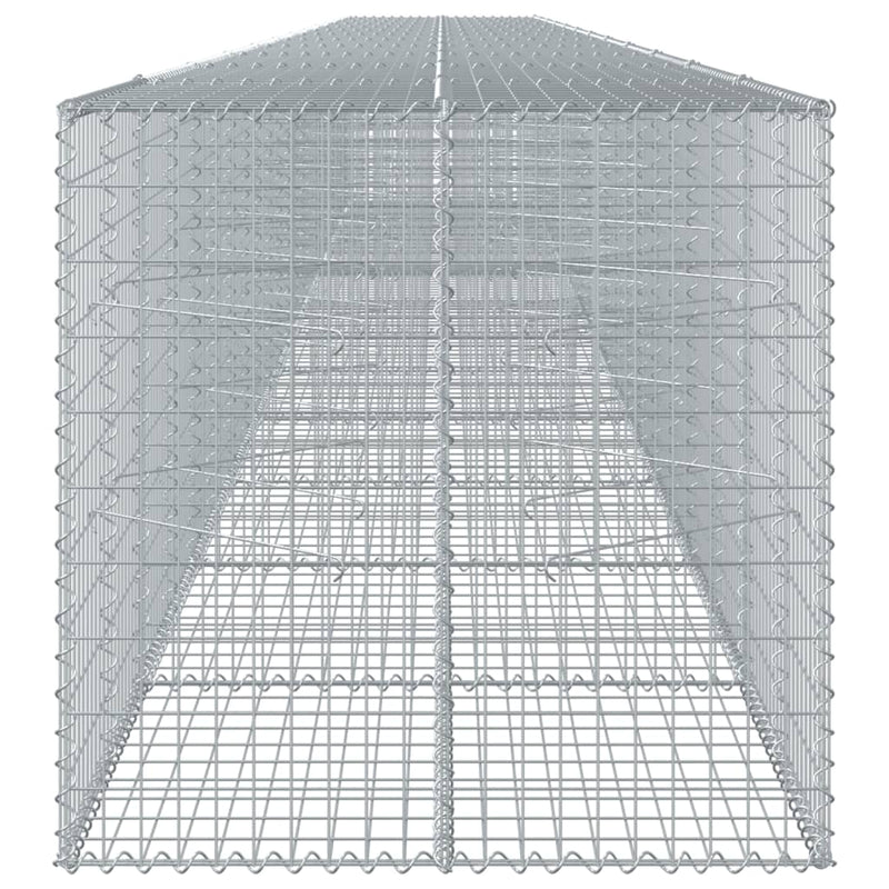 Gabion Basket with Cover 1200x100x100 cm Galvanised Iron