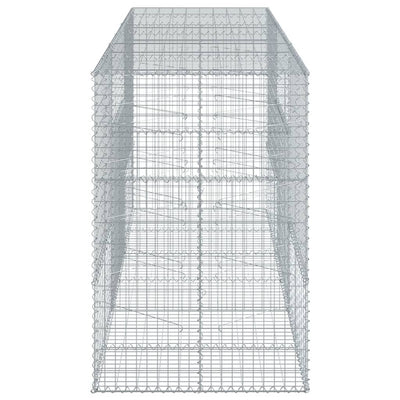 Gabion Basket with Cover 300x100x150 cm Galvanised Iron