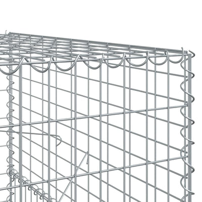 Gabion Basket with Cover 300x100x150 cm Galvanised Iron