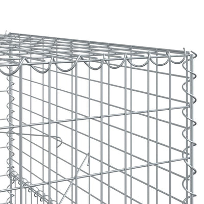 Gabion Basket with Cover 1000x100x150 cm Galvanised Iron