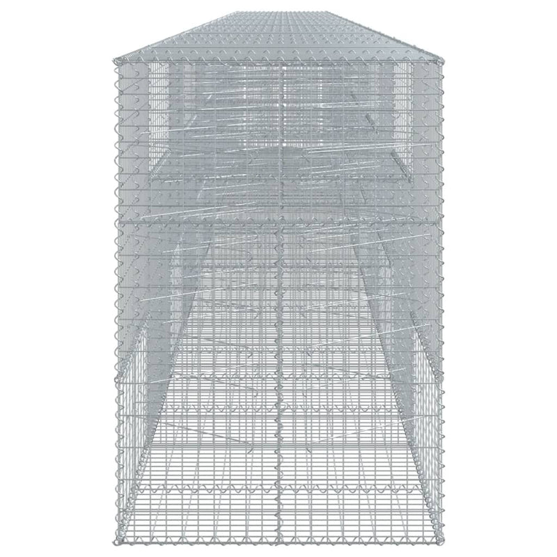 Gabion Basket with Cover 1200x100x150 cm Galvanised Iron