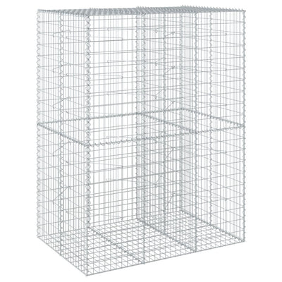 Gabion Basket with Cover 150x100x200 cm Galvanised Iron