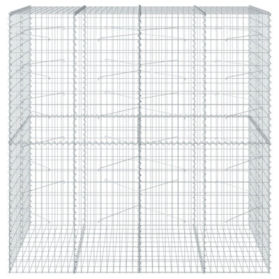 Gabion Basket with Cover 200x100x200 cm Galvanised Iron