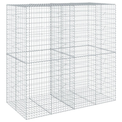 Gabion Basket with Cover 200x100x200 cm Galvanised Iron