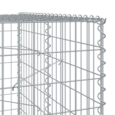 Gabion Basket with Cover 200x100x200 cm Galvanised Iron