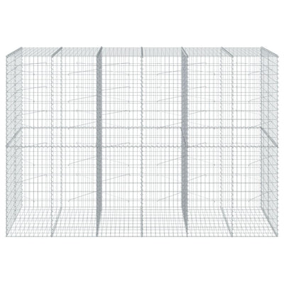 Gabion Basket with Cover 300x100x200 cm Galvanised Iron