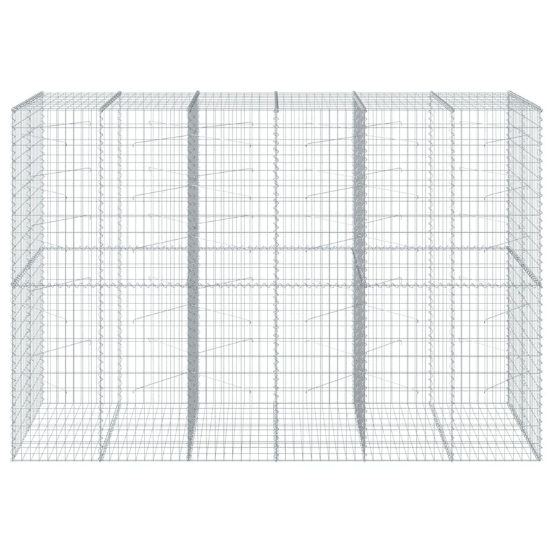 Gabion Basket with Cover 300x100x200 cm Galvanised Iron