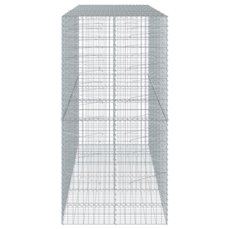 Gabion Basket with Cover 300x100x200 cm Galvanised Iron