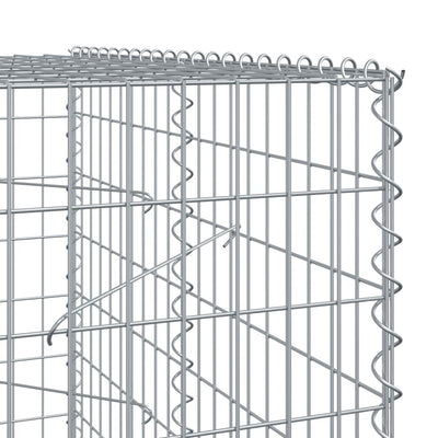 Gabion Basket with Cover 300x100x200 cm Galvanised Iron