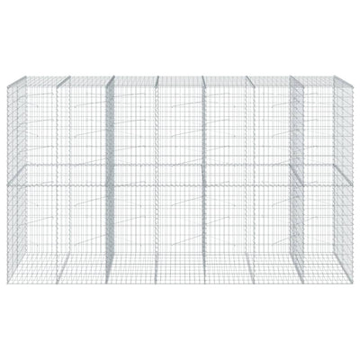 Gabion Basket with Cover 350x100x200 cm Galvanised Iron