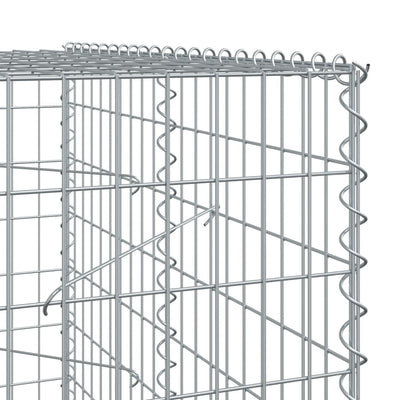 Gabion Basket with Cover 350x100x200 cm Galvanised Iron