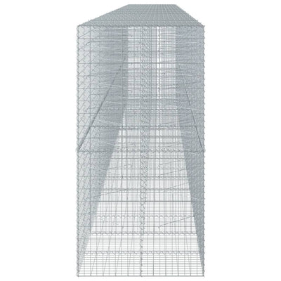 Gabion Basket with Cover 950x100x200 cm Galvanised Iron