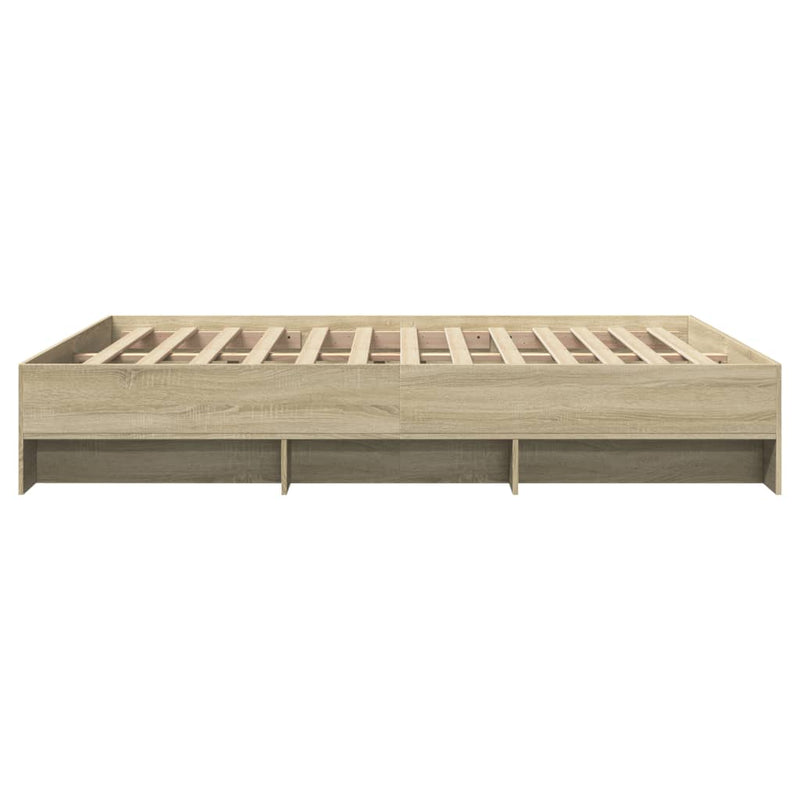 Bed Frame without Mattress Sonoma Oak 150x200 cm Engineered Wood