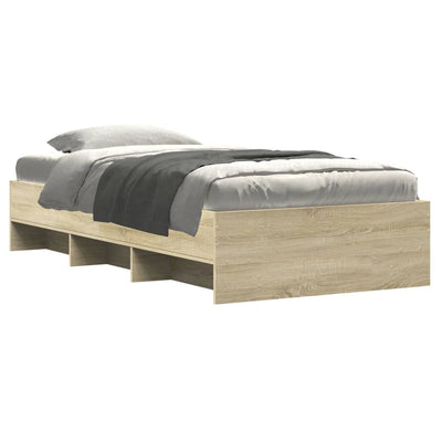 Bed Frame without Mattress Sonoma Oak 90x190 cm Engineered Wood