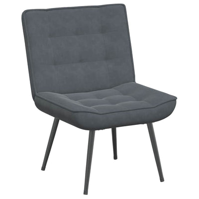 Relaxing Chair Dark Grey 64x74x84 cm Velvet