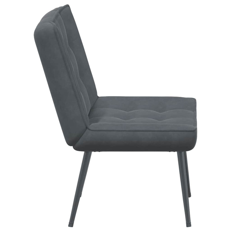 Relaxing Chair Dark Grey 64x74x84 cm Velvet