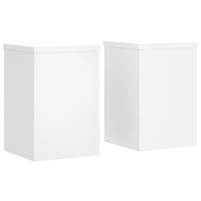 Plant Stands 2 pcs White 25x25x35 cm Engineered Wood