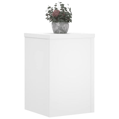 Plant Stands 2 pcs White 25x25x35 cm Engineered Wood