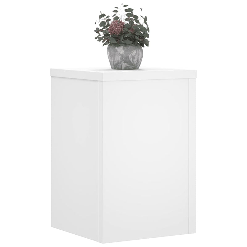 Plant Stands 2 pcs White 25x25x35 cm Engineered Wood