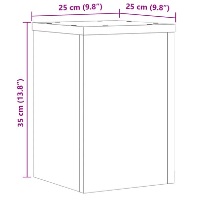 Plant Stands 2 pcs White 25x25x35 cm Engineered Wood