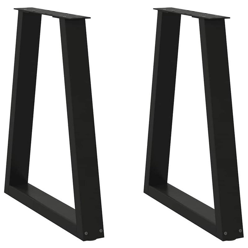 Coffee Table Legs V-Shape 2 pcs Black 50x(72-73) cm Steel