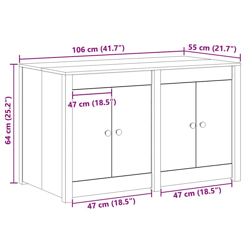 Outdoor Kitchen Cabinet 106x55x64 cm Solid Wood Douglas