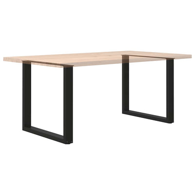 Coffee Table Legs U-Shaped 2 pcs Black 80x(72-73) cm Steel