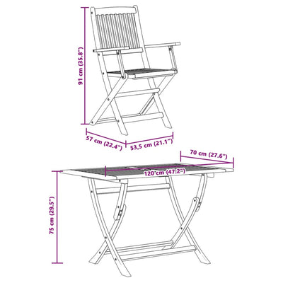 7 Piece Garden Dining Set Solid Wood Eucalyptus