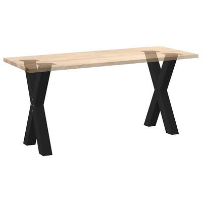 Dining Table Legs X-Shaped 2 pcs Black 60x(72-73) cm Steel