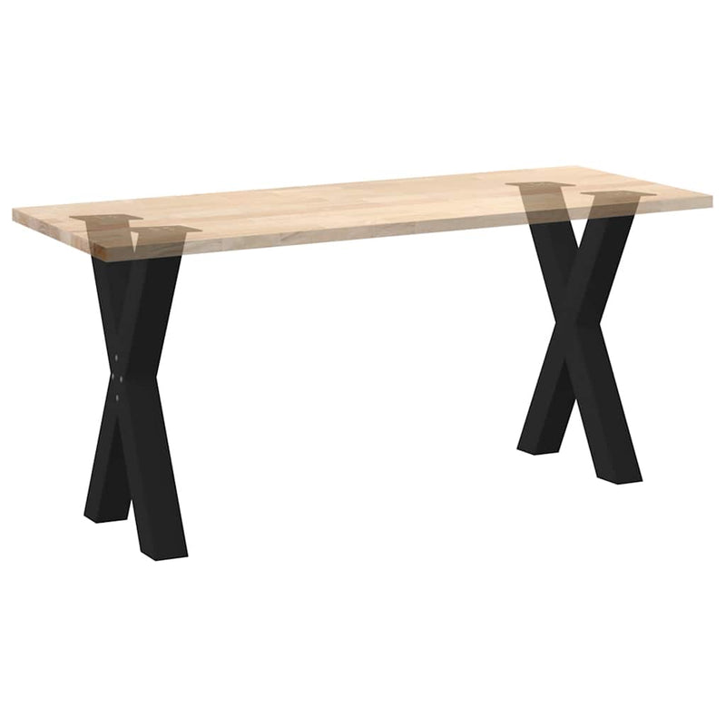 Dining Table Legs X-Shaped 2 pcs Black 60x(72-73) cm Steel